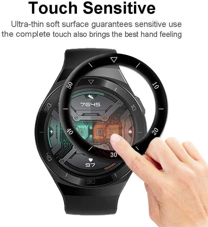 Screen Protective Film For Huawei Watch GT 2e Watch proteccion Clear 3D Fibre Soft Transparent GT2e Film Full Cover Accessories