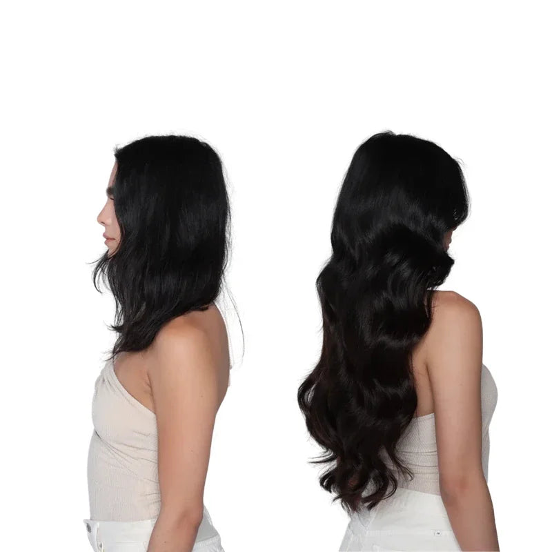 100% Unprocessed Brazilian Virgin Remy Hair Extensions Full Head 8pcs 120G Natural Black Color Straight Human Clip-In System