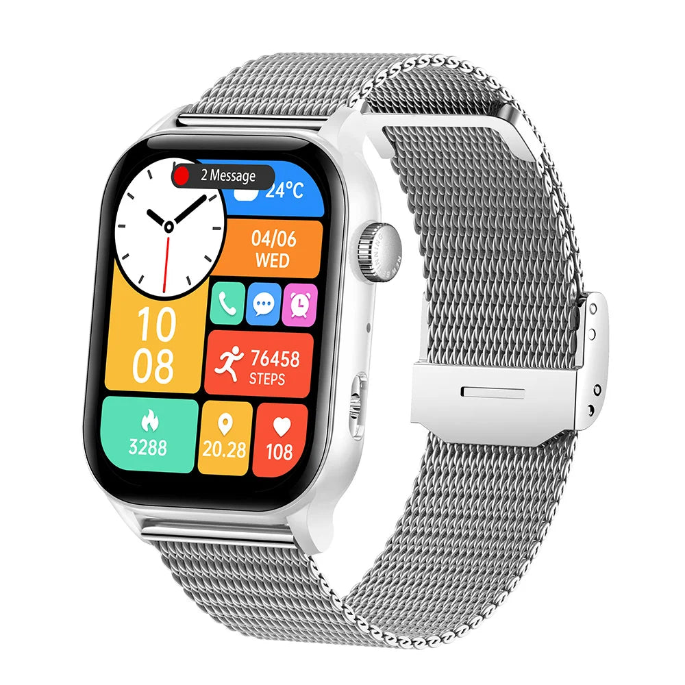 2024 KR86 Smart Watch 1.95inch Amoeld BT Call Waterproof Heart Rate Female Health Monitor Sport Fitness Smartwatch for Women Men