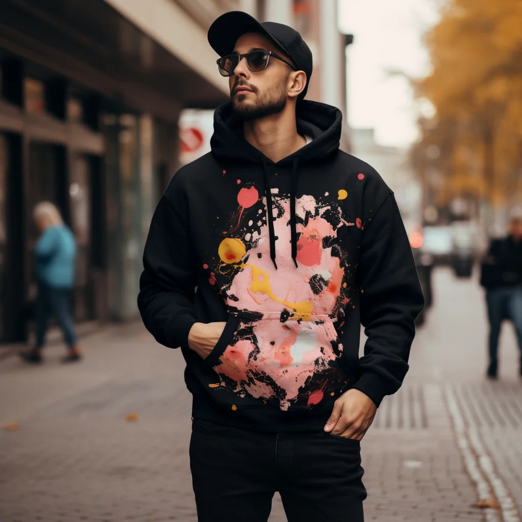 Custom Streetwear Blank Hoodie 350gsm Fleece Heavyweight Cotton Pullover Oversize No Strings s