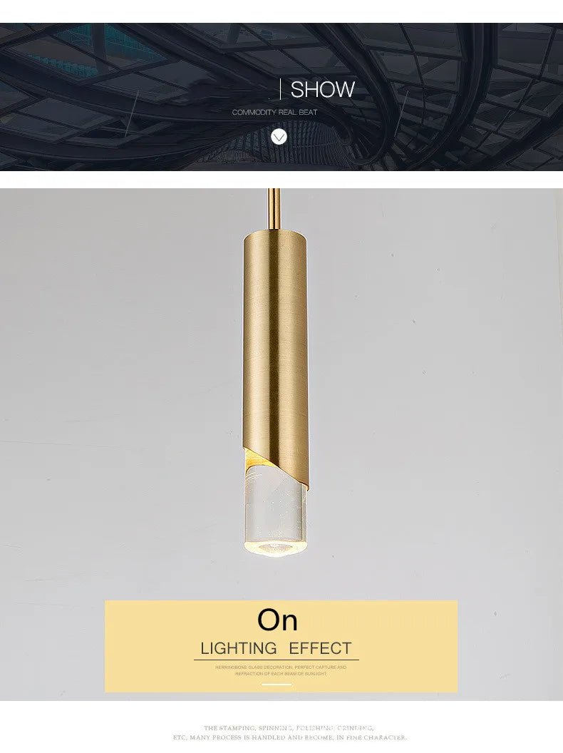 Minimalist Chandelier All Copper Gold Lights Bedside Small Chandelier Bedroom Study Bar Designer Nordic Modern Dining Room Lamps