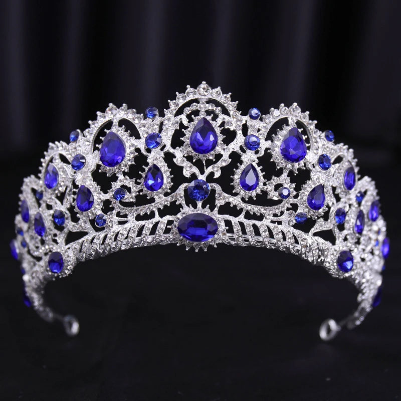 Bridal Wedding Hair Accessories Silver Crystal Hair crown alloy diamond crown women's fashion high-end atmospheric headdress