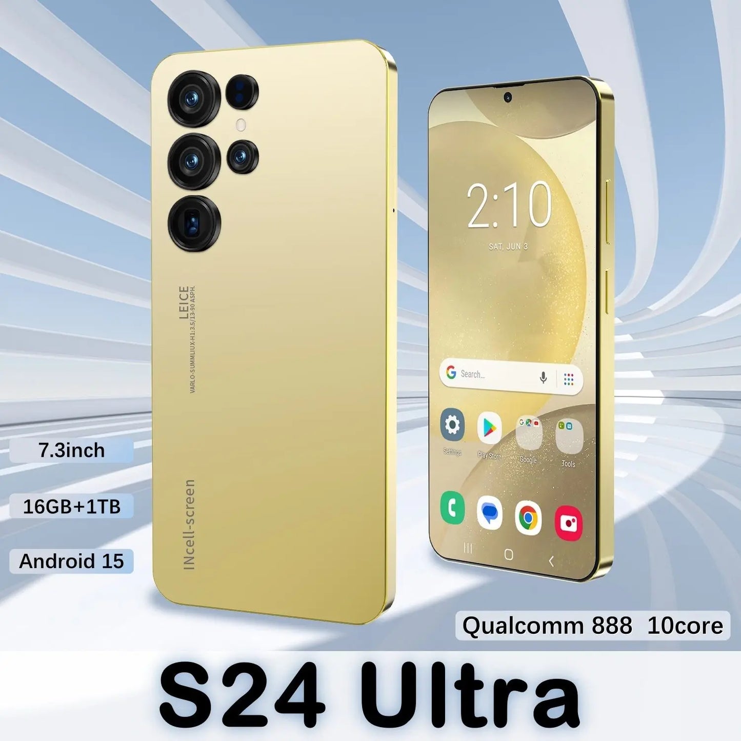 Value Deal Smartphones S24 Ultra Portable Phones MTK HD LTE French/Spanish/English Support 24-Hour Fast Shipping