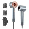 High-End Blue Color 110000RPM Brushless Motor Hair Dryer with 400 Million Negative Ions Hollow Design for Multi-Style for Hotels