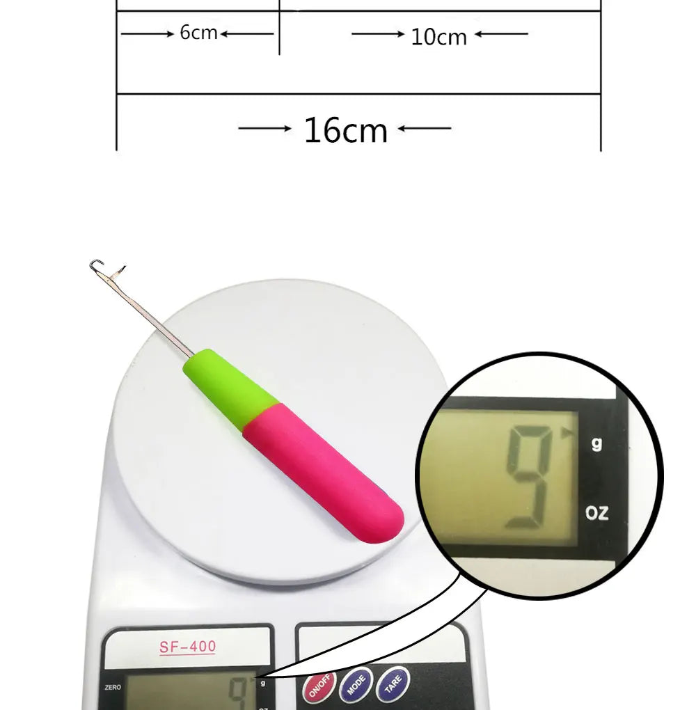 Plastic Crochet Hook Needle for Hair Weaving Dreadlock Knit Hook Needle for Hair Weaving Crochet Needle Hook