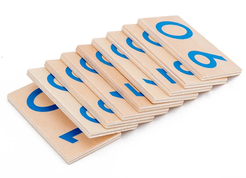 Wooden Numbers Card 1-9000 Montessori Learning Card Math Teaching Aids Preschool Children Early Education For Baby