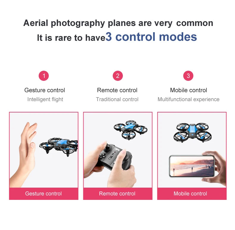 V8 New Mini Drone 4k profession HD 1080P Wide Angle Camera WiFi FPV RC Dron Height Keep Drones Helicopter Kids Toys 4DRC