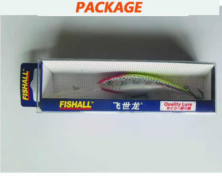 FM33 Deep Tail Dancer Hard Bait 75mm 10g  90mm 14.3g 105mm 23g Deep Diving Minnow Lure Wobbler Bass Pike