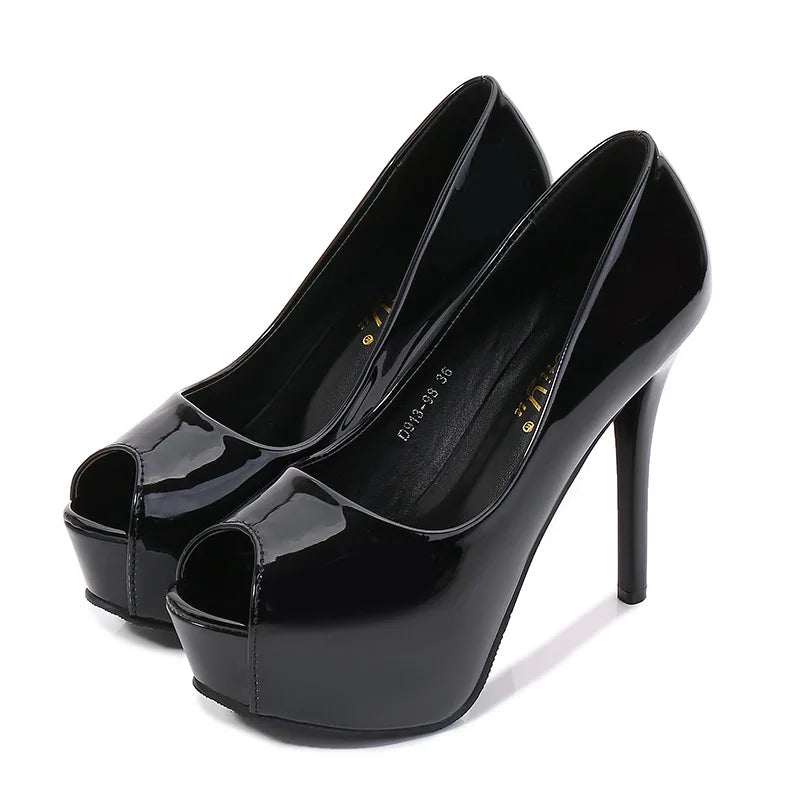 Luxury Shoes for Women Red Shiny Bottom Pumps Brand High Heel Shoes 12cm Sexy Party Pointed Toe Wedding Shoes With Red Soles