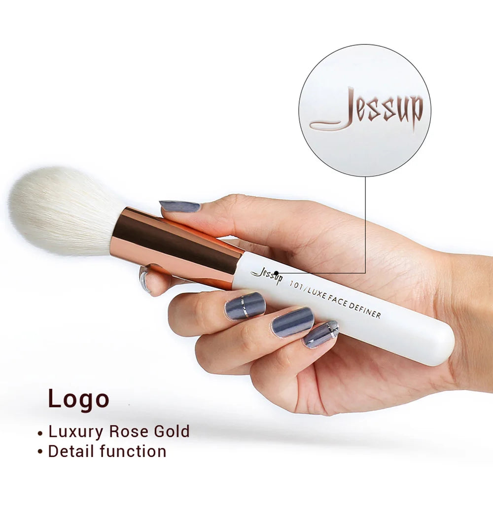 Jessup Makeup Brushes Set Dropshipping Pearl-White-Rose-Gold Pinceaux Maquillage Cosmetic Tools Eyeshadow Powder Definer 6-25pcs