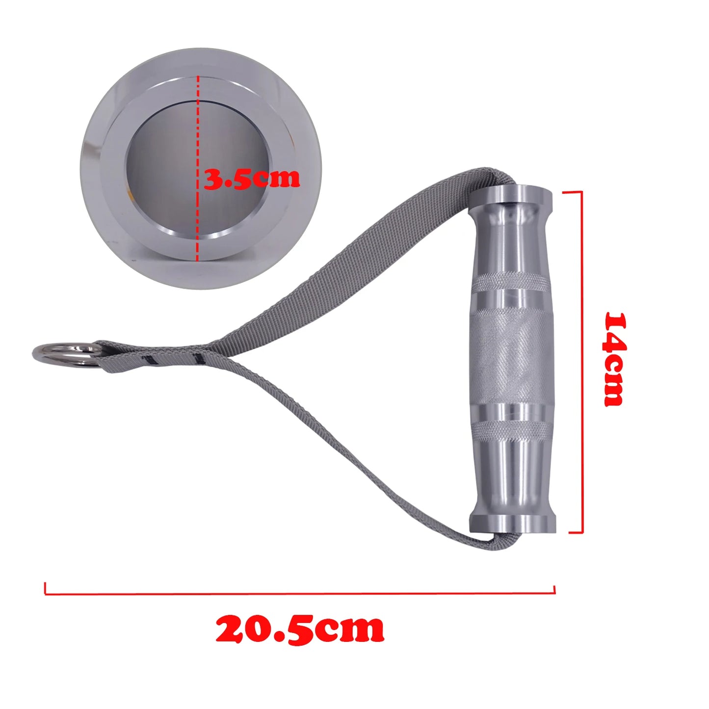 Exercise Gym Metal Handles Grip Heavy Duty Workout Cable Machine Attachment Resistance Band Pull Down Home Fitness Accessories