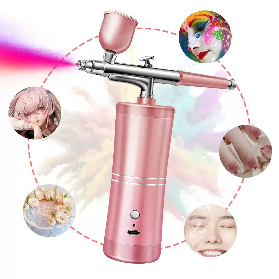 Hot Sale Oxygen Injector Portable Cordless AirBrush Compressor Kit for Nail Art Cake Crafts