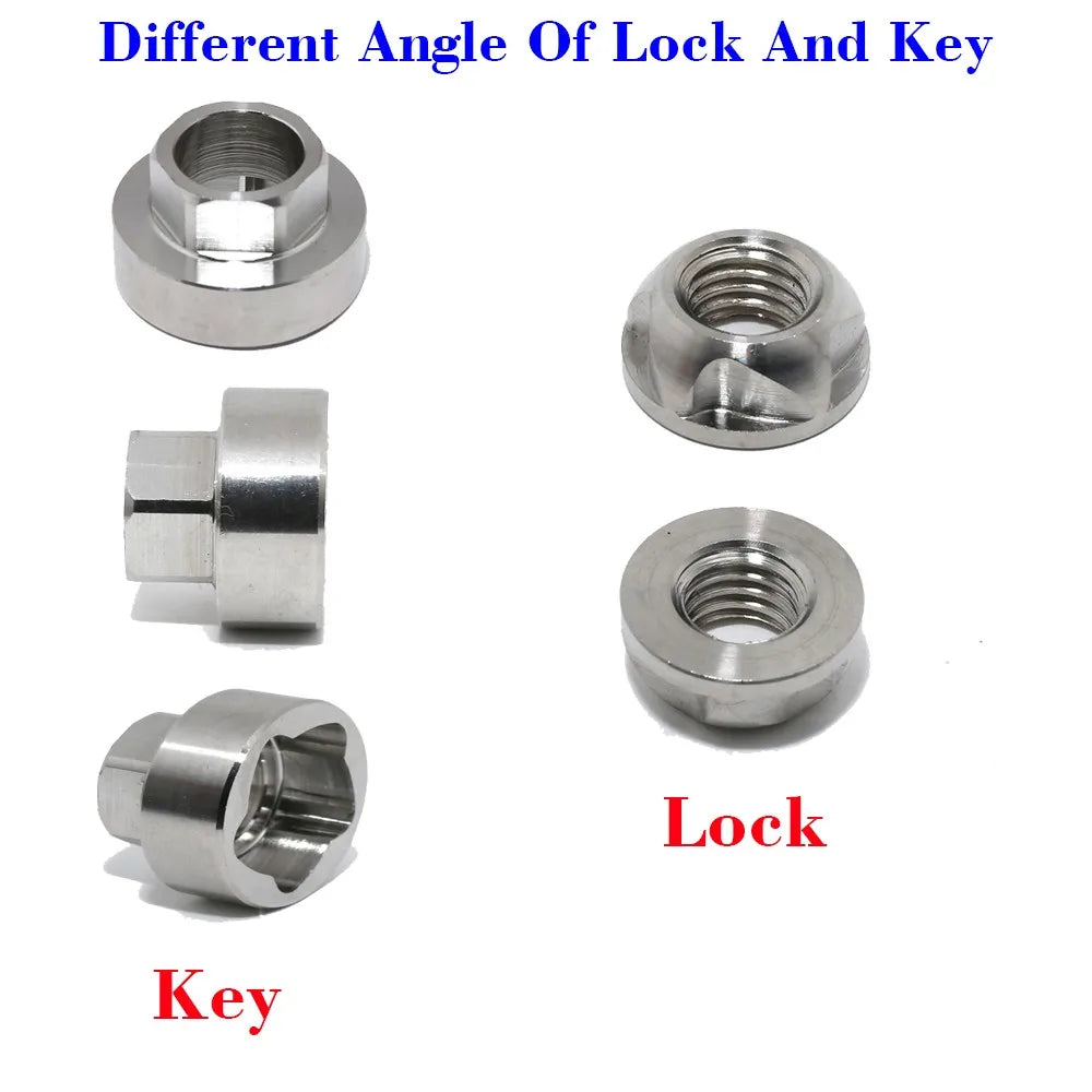 Security protection Anti Theft Nuts M6 M8 M10 M12 Nuts 304Stainless Steel Mountain Bike Awning Car Accessories LED Light