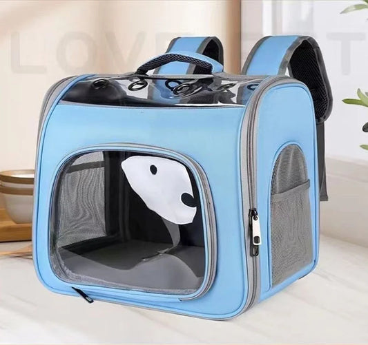Large-Capacity Transparent Double-Shoulder Foldable Space Capsule Backpack for Outdoor Use Portable Pet Carrier