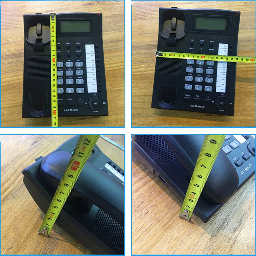 Desktop Corded Telephone, Wired Landline Phone for Home/Hotel/Office, Handsfree, with Blue Backlit, Caller ID, in English