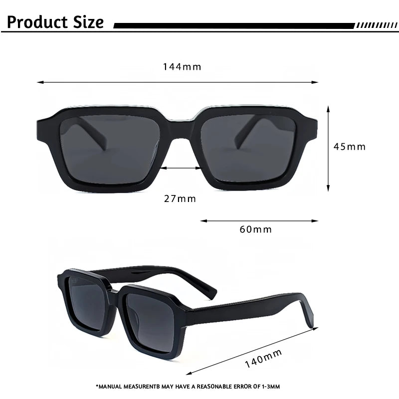 HBK Classic Retro Round Polarized Sunglasses for Women Men Acetate Frame Tac Lens Stylish Luxury Street Snap Travel Fashion