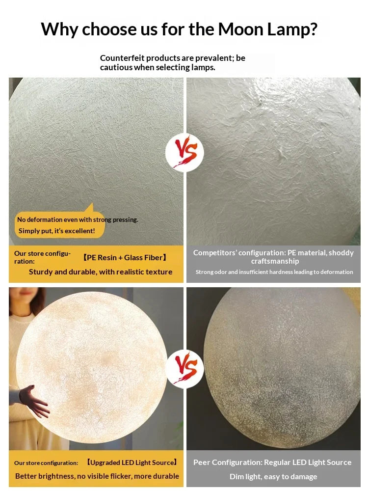 Atmosphere Moon Floor Lamp Designer for Living Room Balcony Bedroom & Bedside Use-Warm Romantic Table Lamp