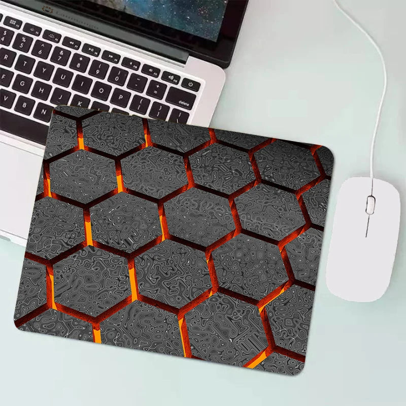 Anime Hexagonal Honeycomb Mouse Pad Gaming Accessories Gabinete PC Gamer Computer Keyboard Desk Mat Rubber Laptop Small Mousepad