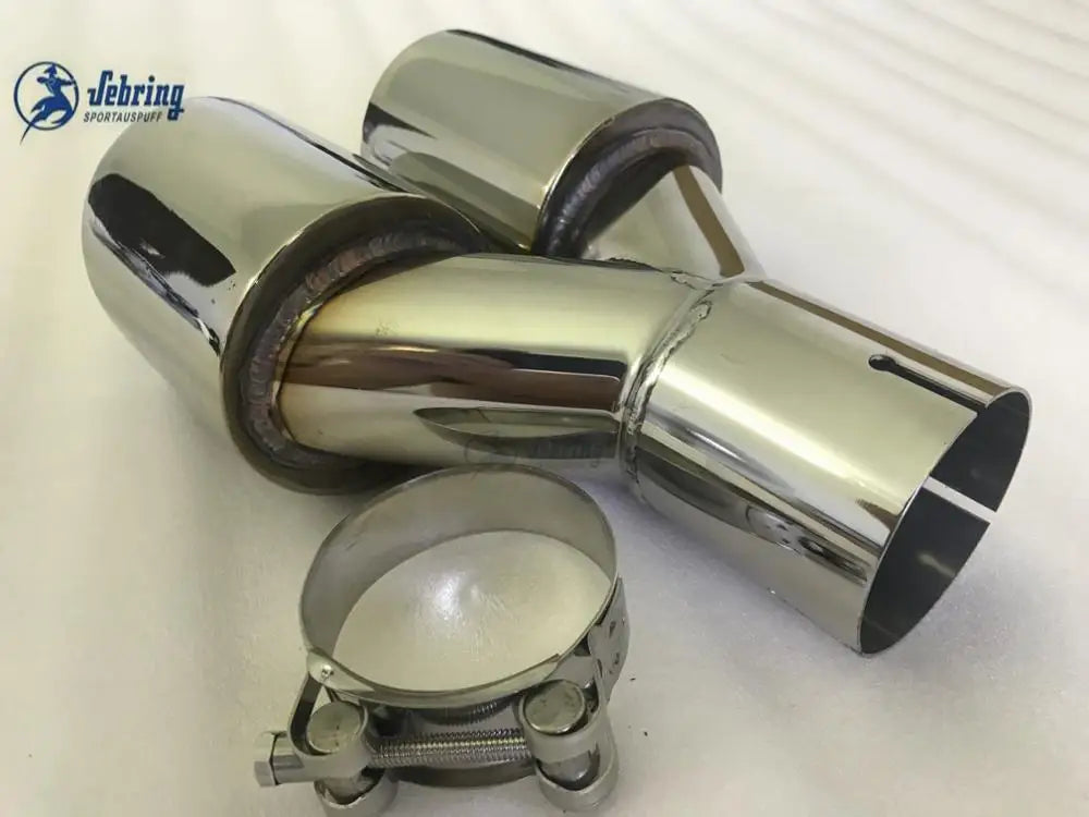 Stainless steel skew double  steel Universal DUAL Automobile exhaust pipe Muffler Car accessories modification