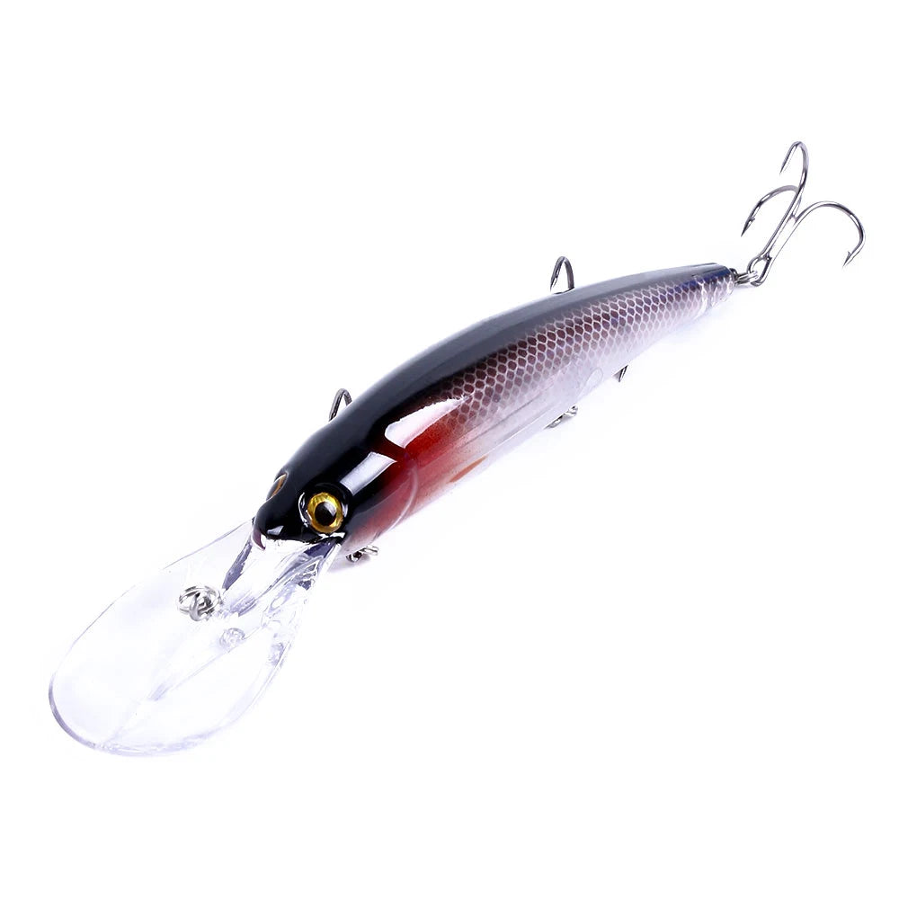 1pcs 16cm 20g Deep Diving Large Minnow Wobbler Lure Artificial Hard Bait Crankbait Bass Pike Perch Walleye Fishing Tackle