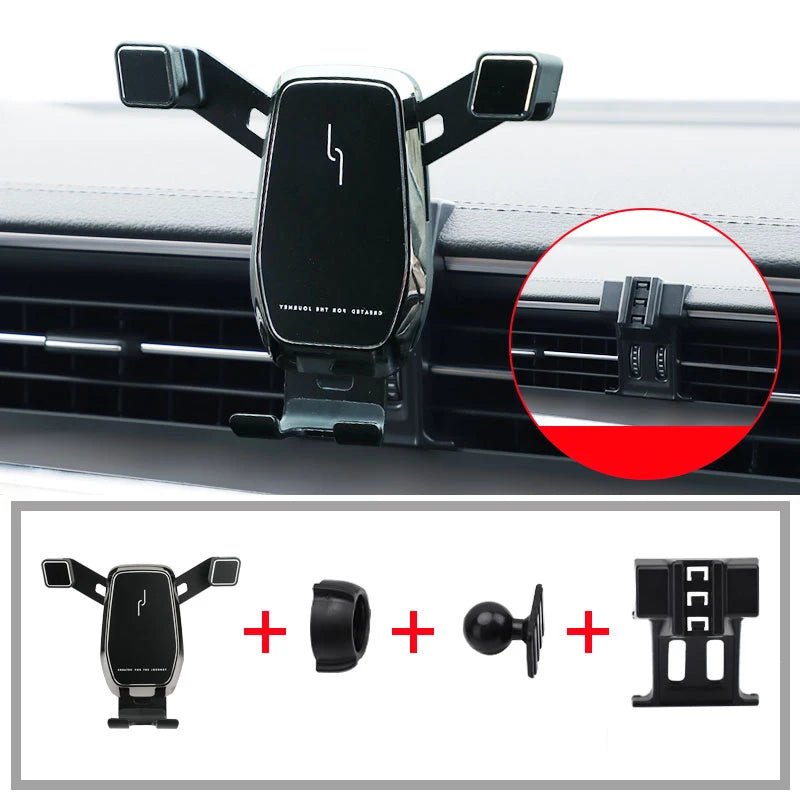 Car Phone Holder Air Vent Mount Clip Clamp Mobile Phone Holder for Audi A6 C8 Accessories 2019 2020 2021 2022