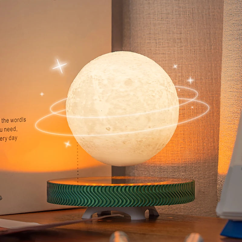 New design Magnetic levitating Light moon lamp Personalized Gift Night Light New design for Rotating 14cm table lamp