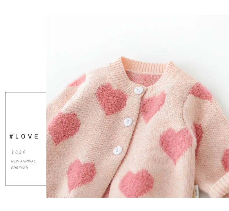 MILANCEL baby girl clothes baby knit clothing set heart bodysuit baby sweaters 2 pcs baby suit  soft newborn clothes