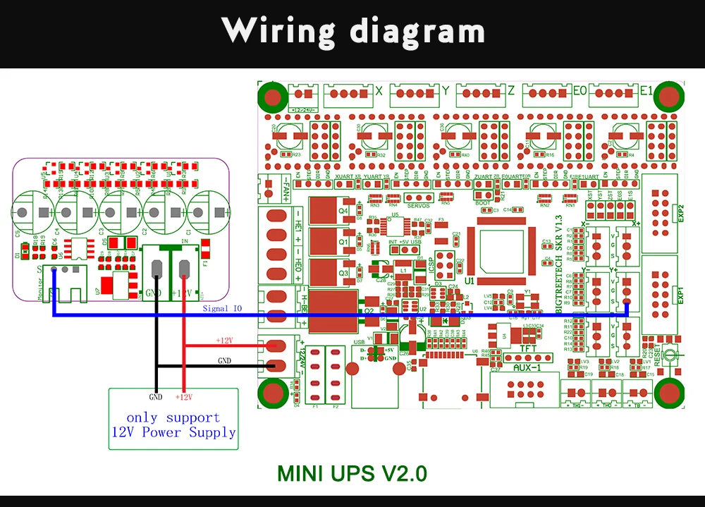 BIGTREETECH UPS 24V V1.0 Module Resume Printing Power Off Module Sensor For Octopus Pro SKR MINI E3 SKR Pro 3D Printer Parts