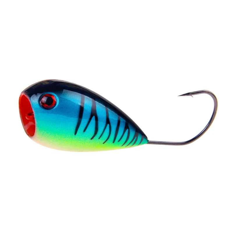 1Pcs/lot Big mouth 8cm 13g Popper Fishing Lure Crankbaits  Artificial Baits Croatian EGG Floating Hard Bait with Single Hook