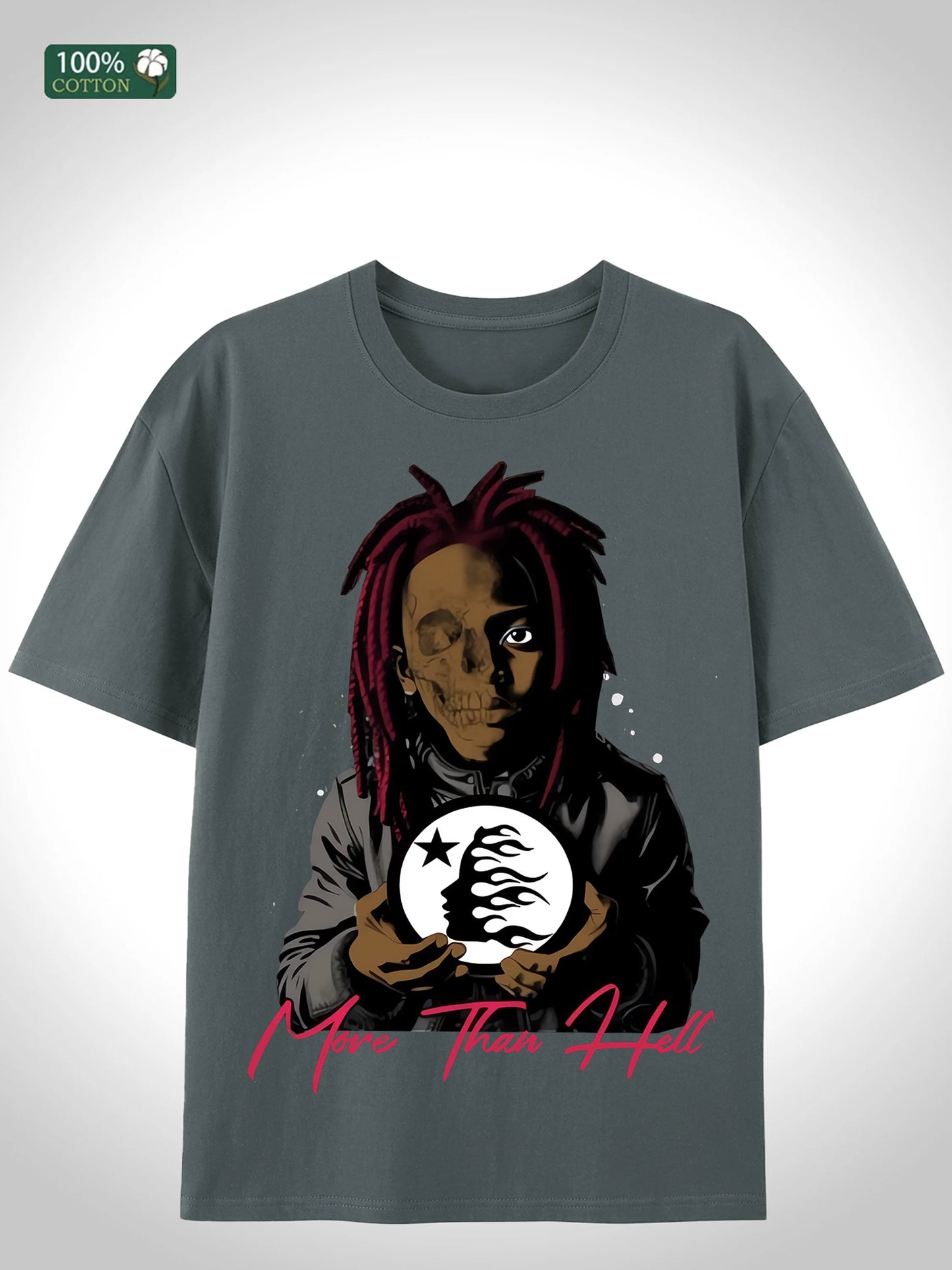 Big Cotton Streetwear Tee Men 5 Colors Loose Fit Round Neck Gilbert Warehouse