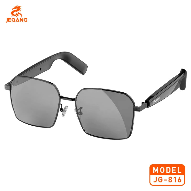 Jeqang JG-816 Fashionable BT Sunglasses Smart Glasses with HD Sound Voice Control Sun Protection & Call Answering
