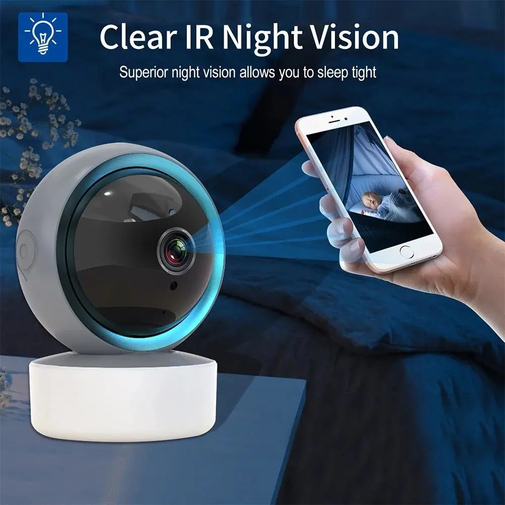 Sunisee Smart Home Indoor Camera Wireless Wifi Security Cam with Two Way Audio Small Size AI Motion Detection IP Camera