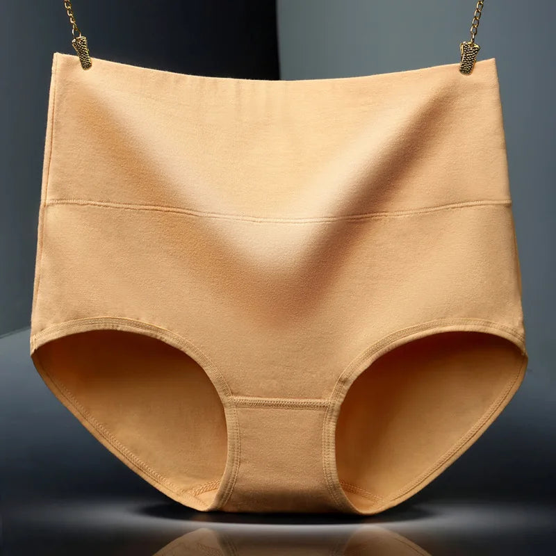 Cotton Women's Panties Elastic Soft Large Size XXXL Embossed ROSE Ladies Underwear Breathable Sexy High Waist Briefs