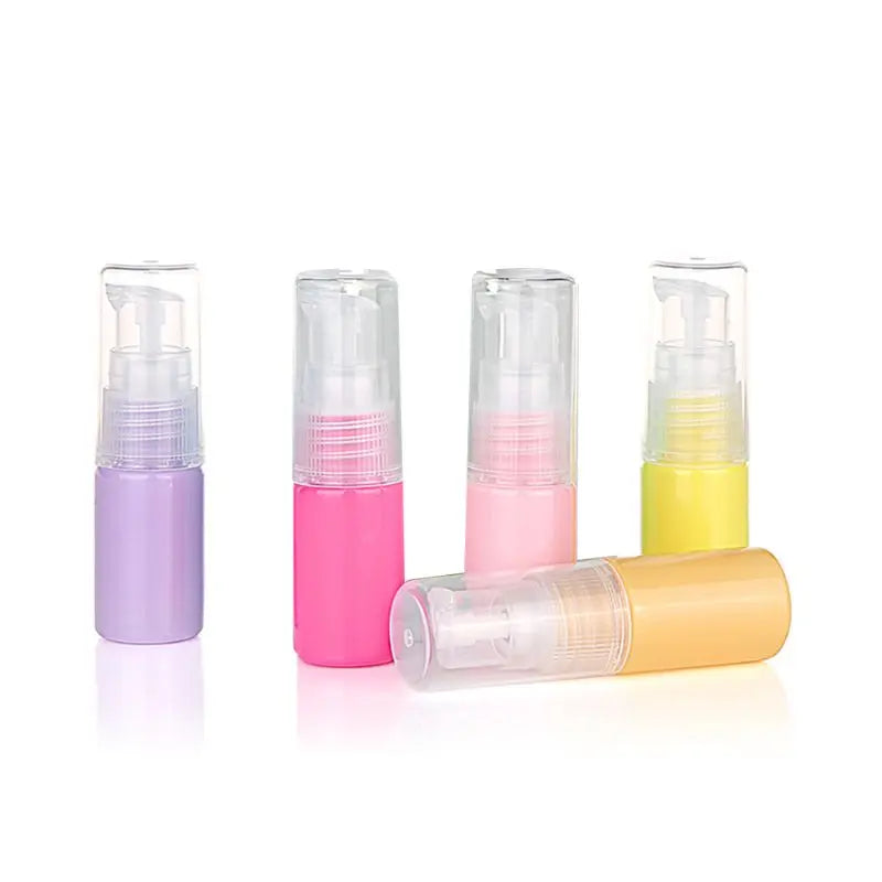 8Pcs 10ml Macaron Color Refillable Empty Bottles Cosmetic Cream Pump Container