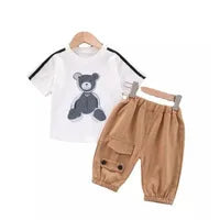 Baby Fashion Set Children Round Neck Long-Sleeved Top Solid Color Pant Suit Spring Autumn Thin New Girls Casual Sports 2Pcs 2-8Y