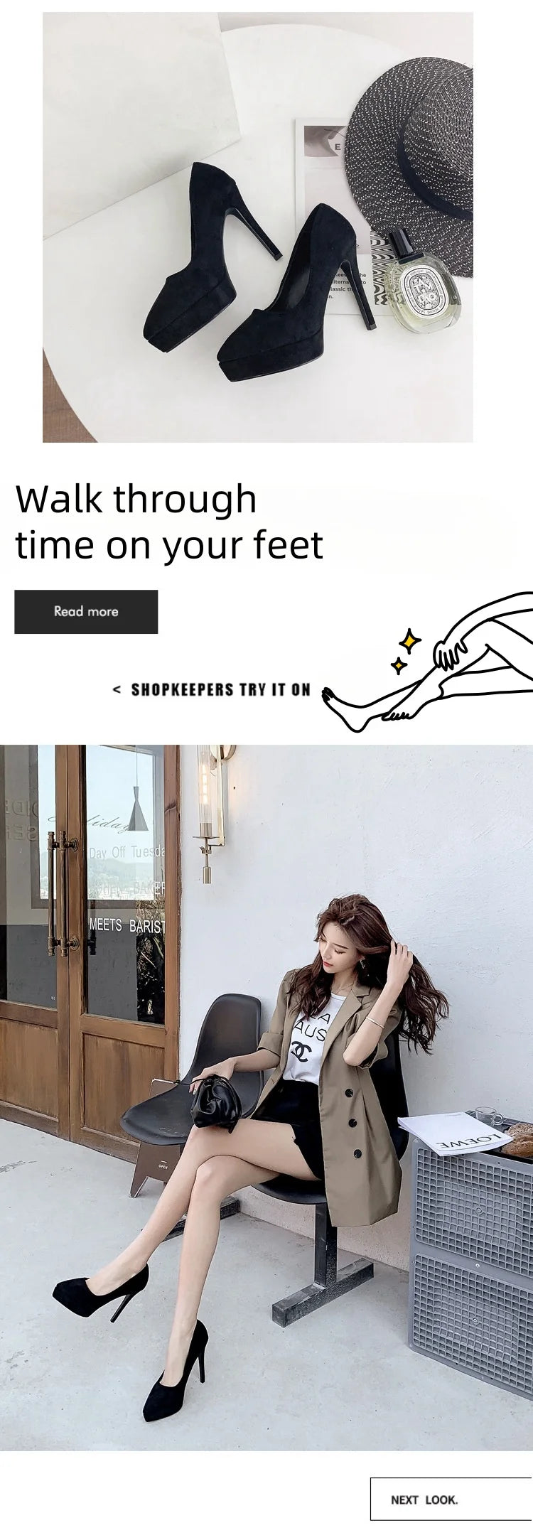Hot Sell Retail New on Design Sexy Women Footwear Pointed Toe Thin Chaussure Platform High Heels