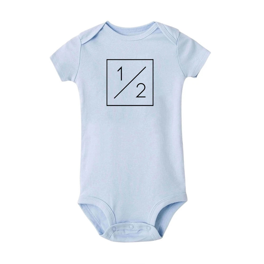 One half birthday rompers Half brithday shirt 1/2 Half Birthday one-piece Boy half birthday outfits Gender Neutral Baby Gift