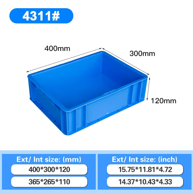LEADLOONG EU4311 400*300*120MM Logistics Box Turnover Box Rectangular Fish Breeding Turtle Box Breeding Turtle Basket