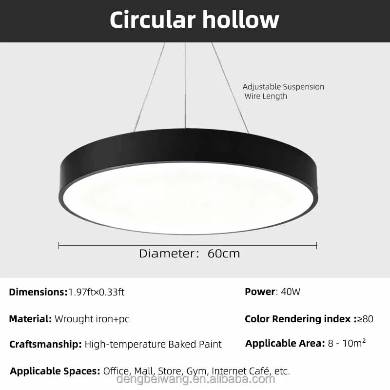 Nordic Ceiling Lighting Chandelier Dimmable LED Linear Light Adjustable Height Hanging Lamp Hot Sale Commercial