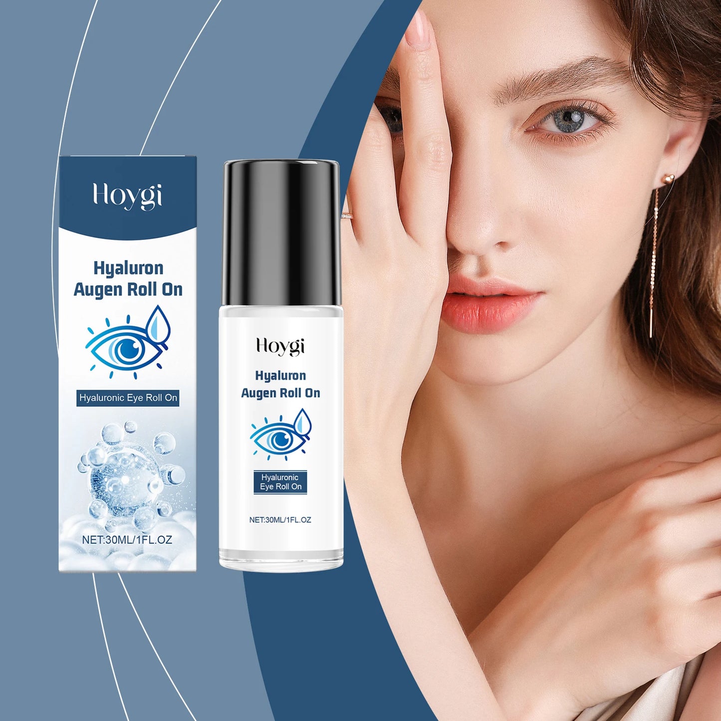 Hoygi Hyaluronic Acid Care Ball Gentle Firming Eye Skin Moisturizer Hyaluronic Acid Eye Massage Equipment
