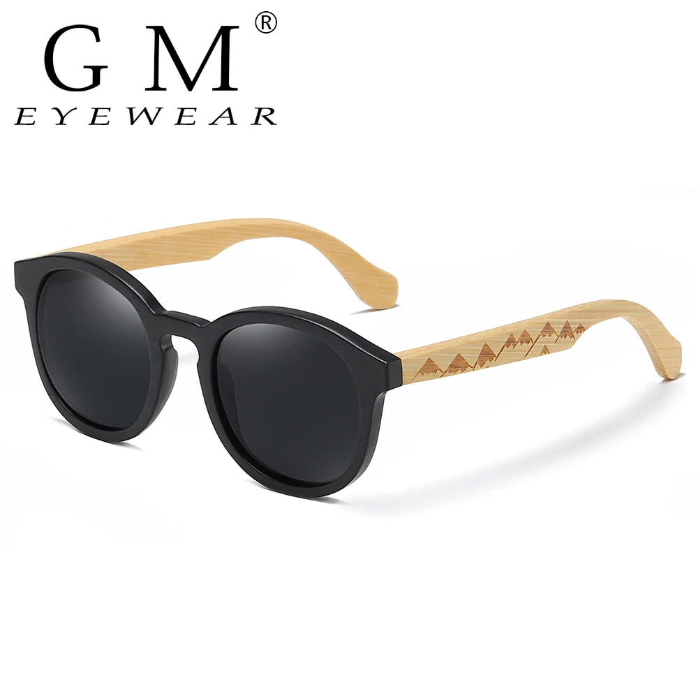 GM Best Handmade Sunglasses Men Polarized  Bamboo Wood Women Sunglasses High Quality With Sunglasses carton box S1936