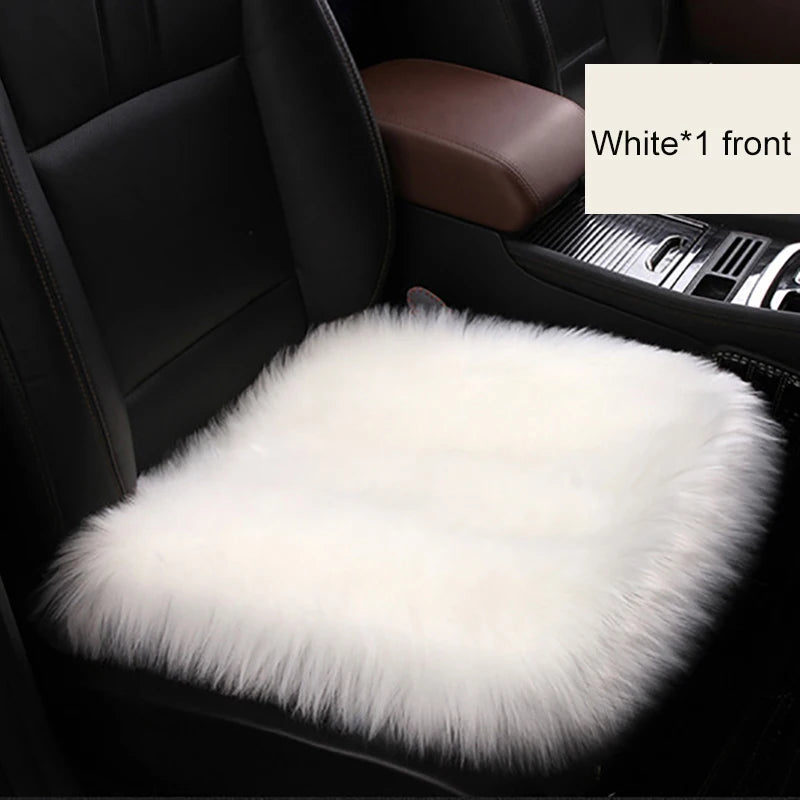 Artificial Wool Car Seat Cushion Winter Plush Auto Seat Cloak Universal Warm Car Seat Cover For Kia Lada Vesta Renault Skoda etc