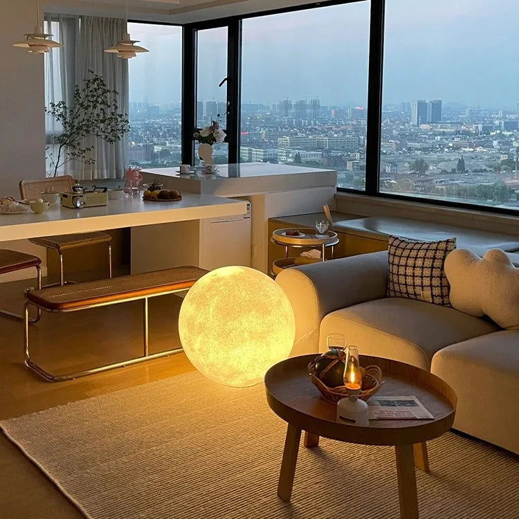 Atmosphere Moon Floor Lamp Designer for Living Room Balcony Bedroom & Bedside Use-Warm Romantic Table Lamp