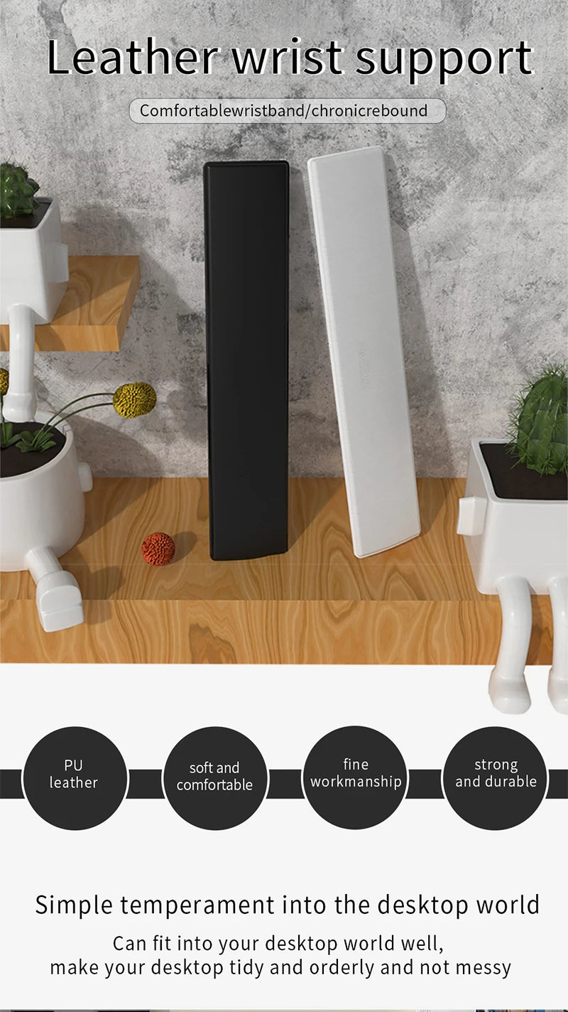 AJAZZ Wrist Rest Mechanical Keyboard 61/81/87/104 Keys Keyboard PU Wrist Pad Support Ergonomic Soft Memory Foam Hand Rest