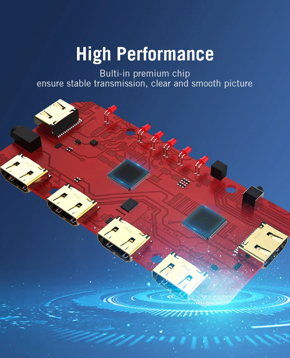 Vention HDMI Splitter 5 Input 1 Output HDMI Switch 5x1 for XBOX 360 PS4 Smart Android HDTV 4K 5 in 1 out HDMI Switcher Adapter