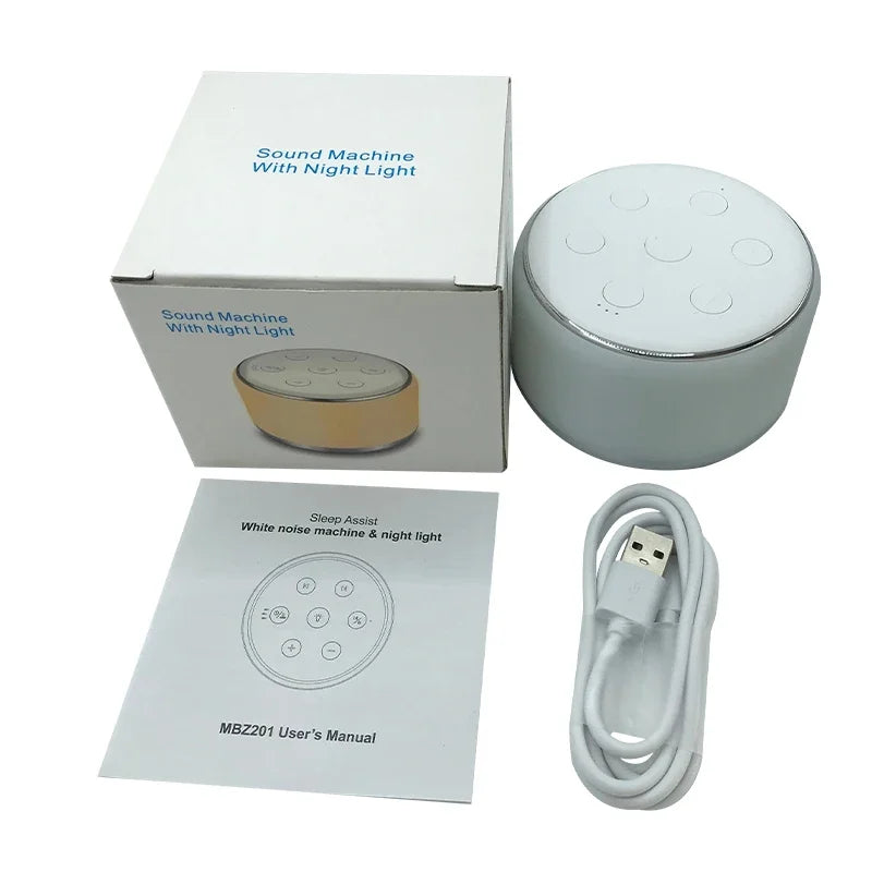 Wholesale Nature Soothing Sound Machine With LED Colorful Light for Baby Sleep Sound Therapy White Noise Sound Machine