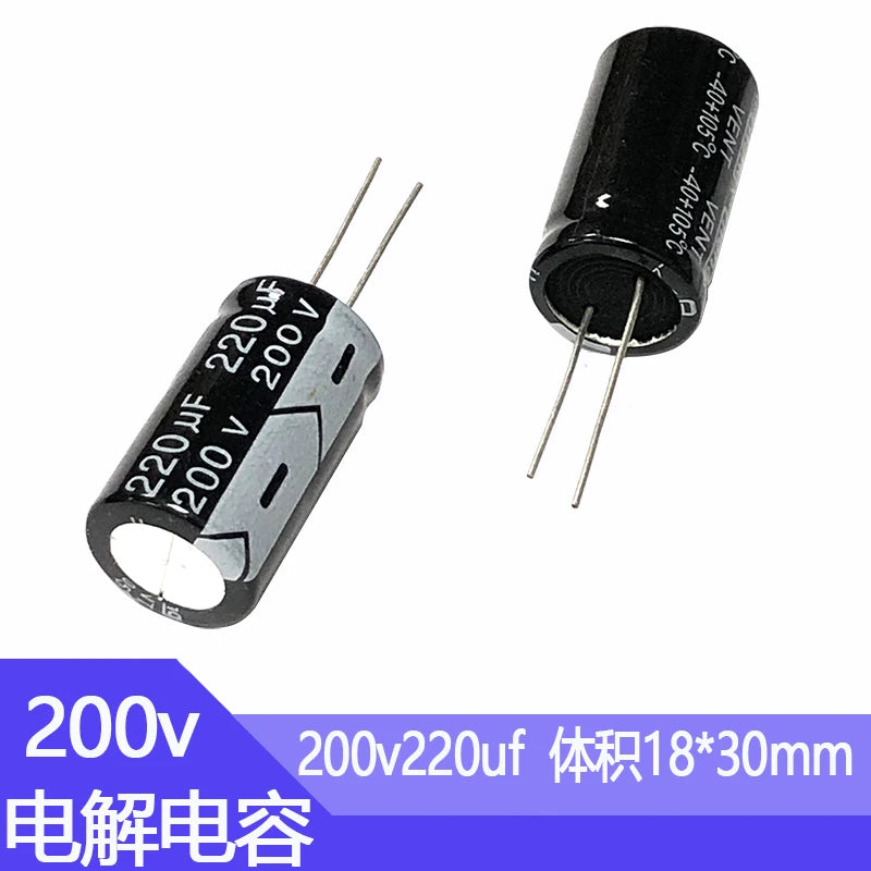 200v220UF 18x30mm  Aluminum Electrolytic Capacitors 200v 220uf 200wv 200vdc 220mf 220MFD 22uf 33uf 47uf 68uf 330uf 200v