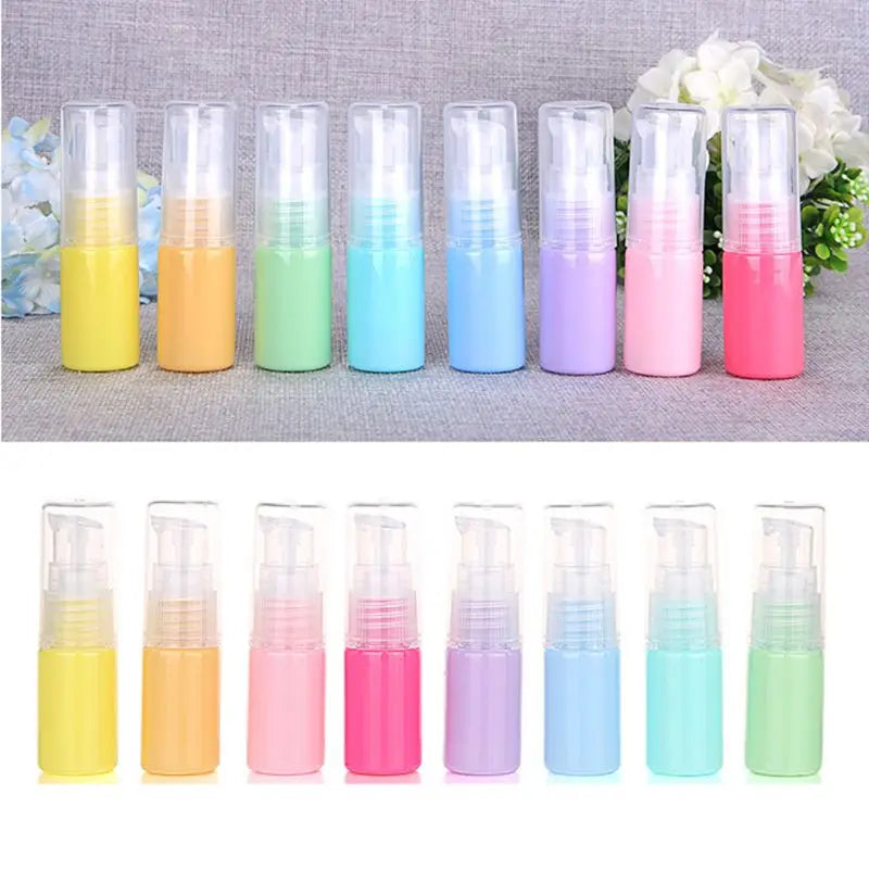 8Pcs 10ml Macaron Color Refillable Empty Bottles Cosmetic Cream Pump Container