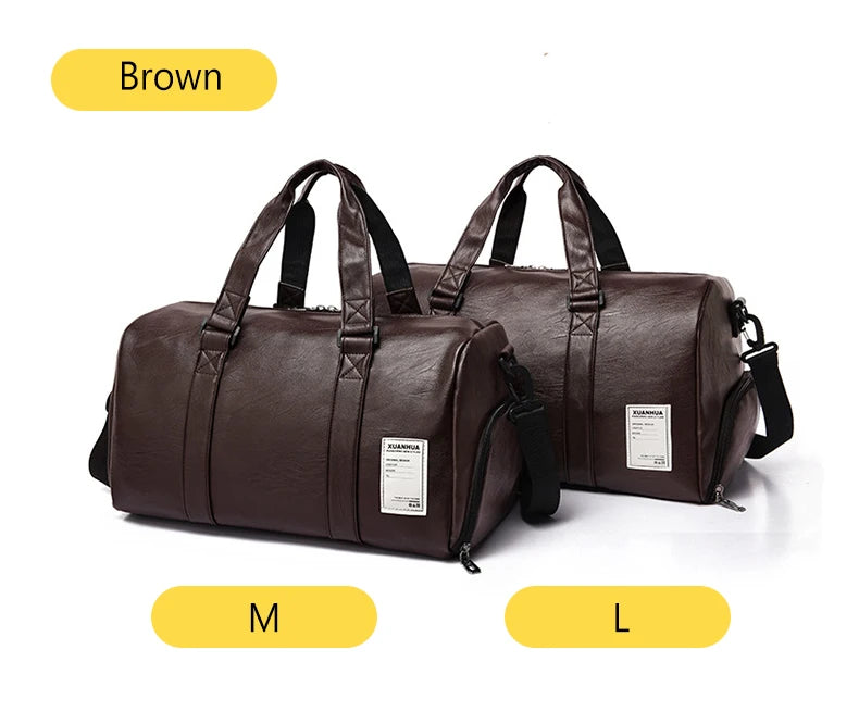 Gym Bag Leather Sports Bags Big Big Men Training Tas for Shoes Lady Fitness Yoga Travel Luggage Shoulder Sac De Sport travel bag