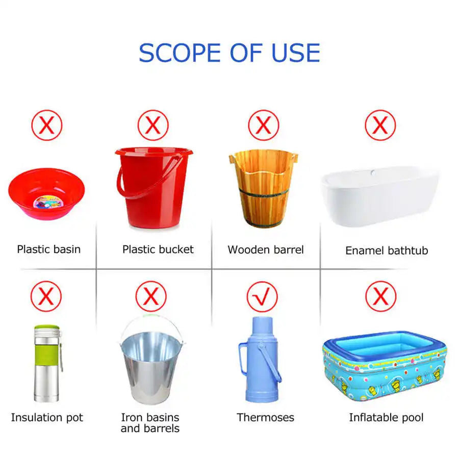 1000W Heater Water Pool Boiler Portable Electric Immersion Boiler Heating Rod Water Heater Automatic Power Off CN 220V